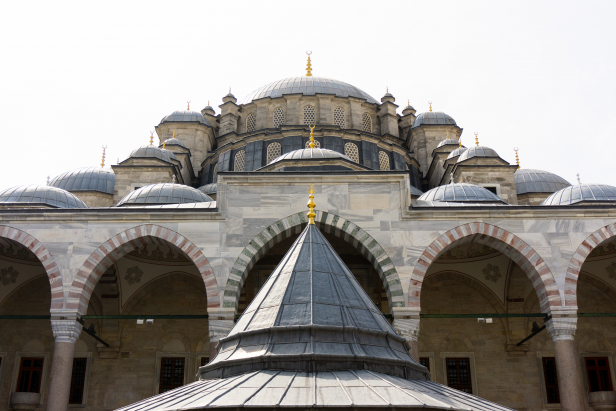 Fatih Mosque Istanbul Domes Courtyard